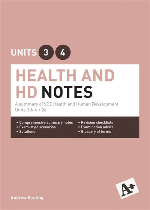 A+ Health and Human Development Notes VCE Units 3 & 4